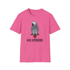 Has Opinions African Grey Parrot T-Shirt