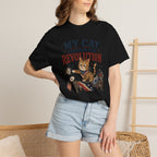 My Cat Started the Revolution 4th of July - Patriotic Funny Cat Tee
