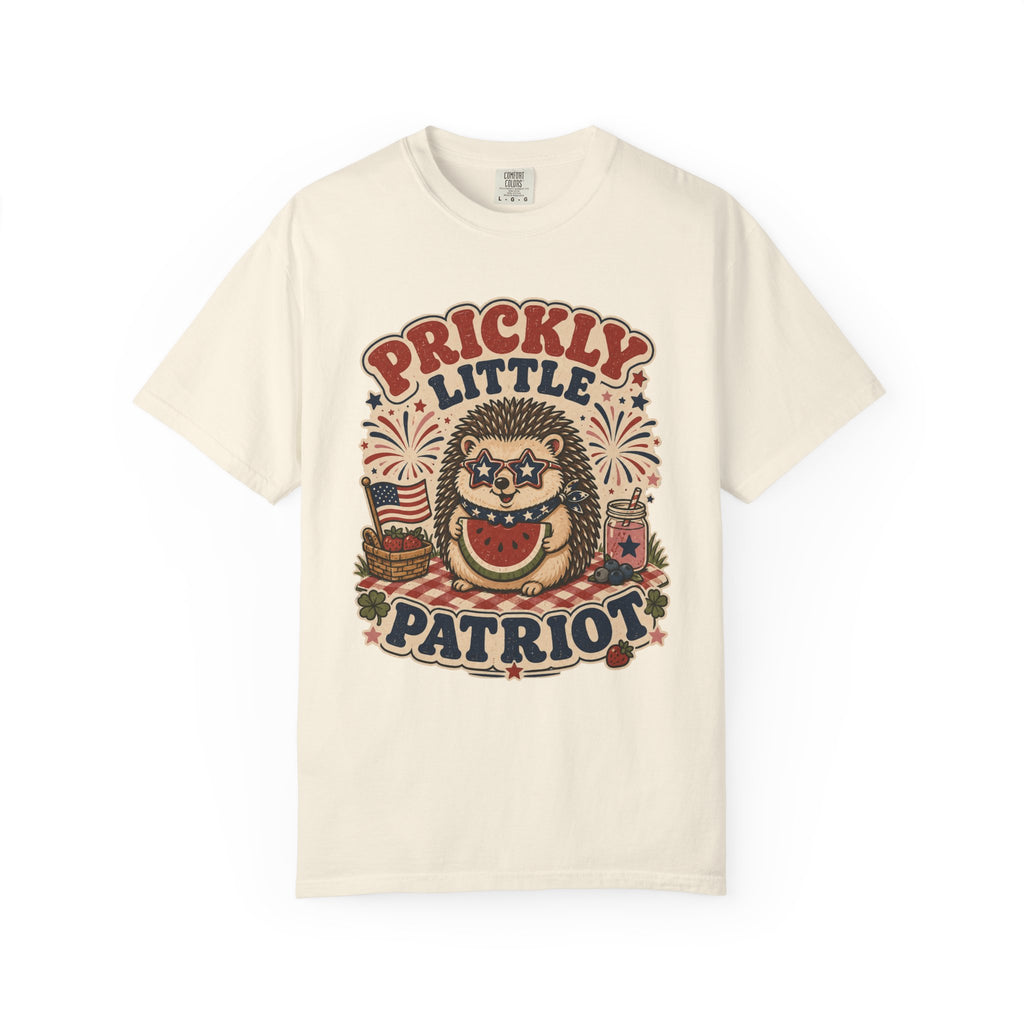 Prickly Little Patriot 4th of July T-Shirt — Retro Hedgehog 4th of July Tee